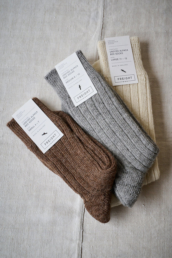 Alpaca Socks with Cushioned Sole- Brown