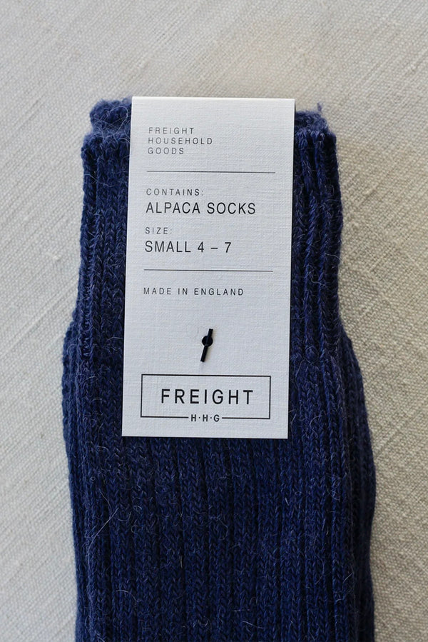 Alpaca Socks with Cushioned Sole- Navy