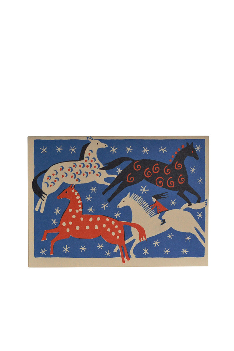 Pack of Ten Cards Four Horses