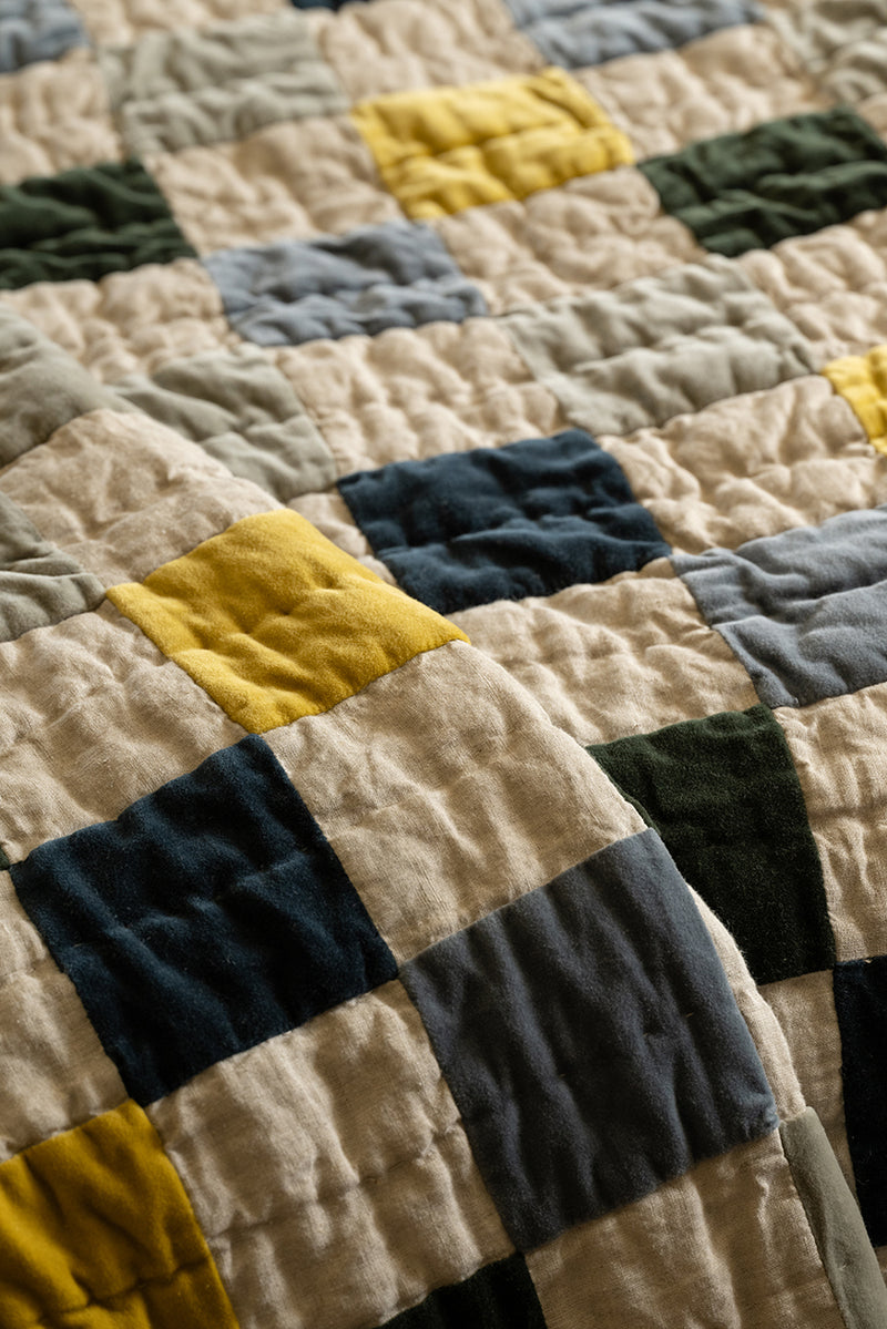 Velvet Remnant Patchwork Throw