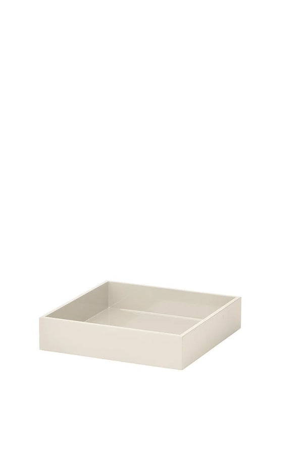 Lacquer Square Tray Cream